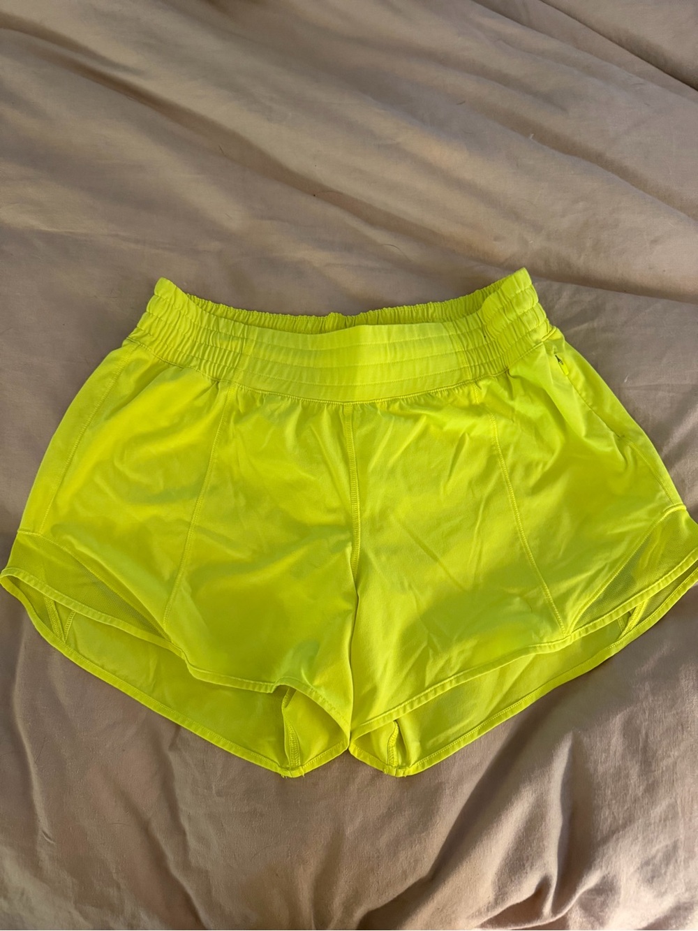 LULULEMON Hotty Hot Short Neon Yellow Athletic Shorts